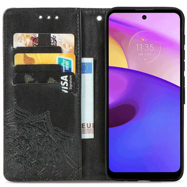 imoshion Etui de téléphone portefeuille Mandala Motorola Moto E30 / E40 - Noir