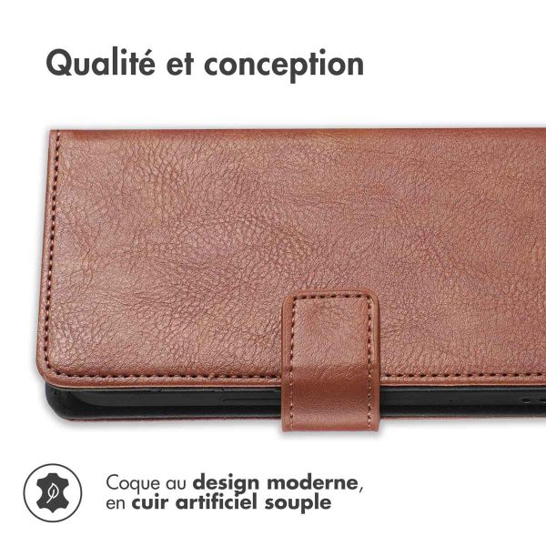 imoshion Étui de téléphone portefeuille Luxe Motorola Moto E30 / E40 - Brun