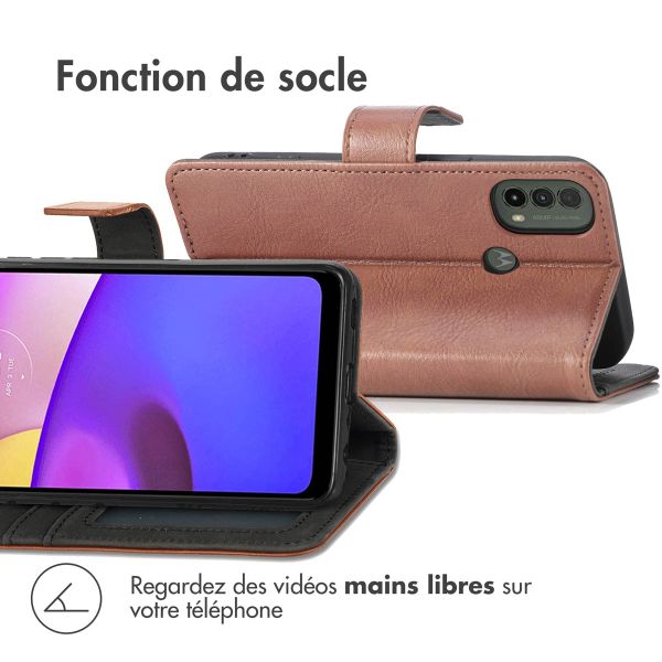 iMoshion Étui de téléphone portefeuille Luxe Motorola Moto E30 / E40 - Brun