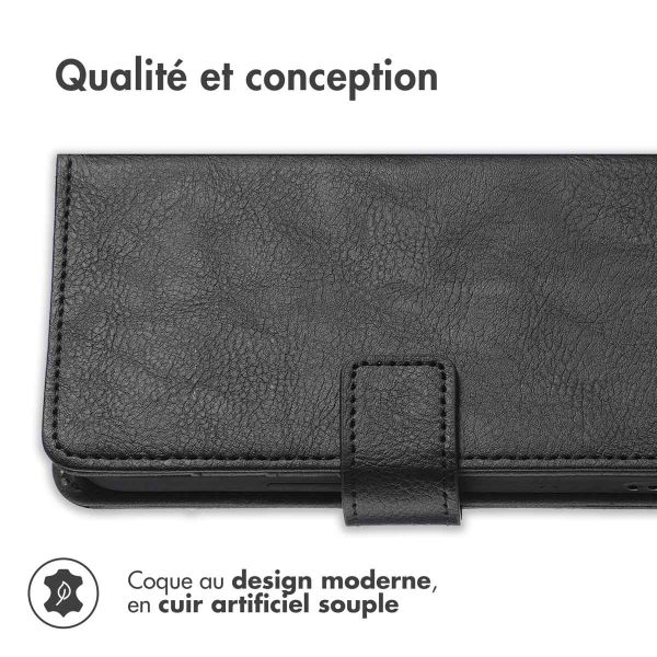 iMoshion Étui de téléphone portefeuille Luxe Motorola Moto E30 / E40 - Noir