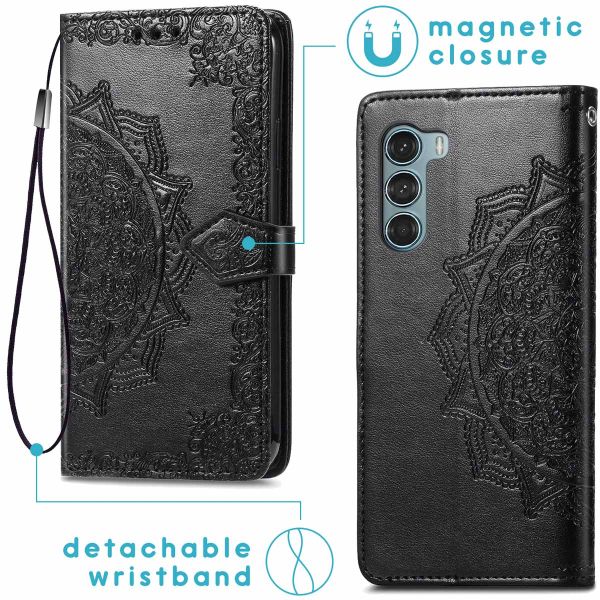 imoshion Etui de téléphone portefeuille Mandala Motorola Moto G200 - Noir