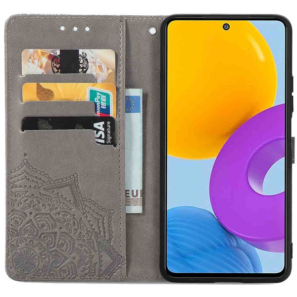 imoshion Etui de téléphone portefeuille Mandala Samsung Galaxy M52 - Gris