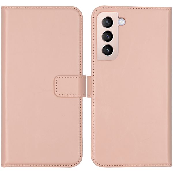 Selencia Étui de téléphone portefeuille en cuir véritable Samsung Galaxy S22 Plus - Dusty Pink