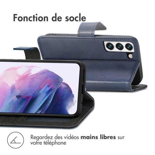 iMoshion Étui de téléphone portefeuille Luxe Samsung Galaxy S22 - Bleu foncé