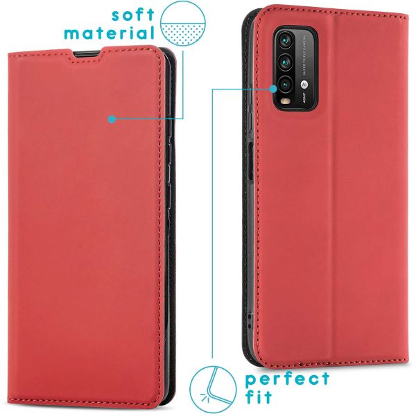 imoshion Étui de téléphone Slim Folio Xiaomi Redmi 9T - Rouge