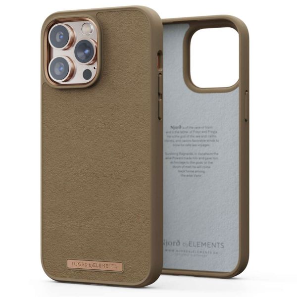 Njorð Collections Coque daim Comfort+ iPhone 14 Pro Max - Camel