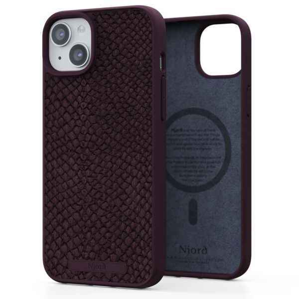 Njorð Collections Coque Salmon Leather MagSafe iPhone 15 Plus - Rust