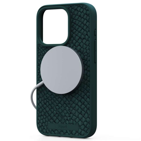 Njorð Collections Coque Salmon Leather MagSafe iPhone 15 Pro - Green