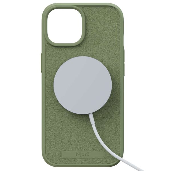 Njorð Collections Coque daim Comfort+ MagSafe iPhone 15 - Olive