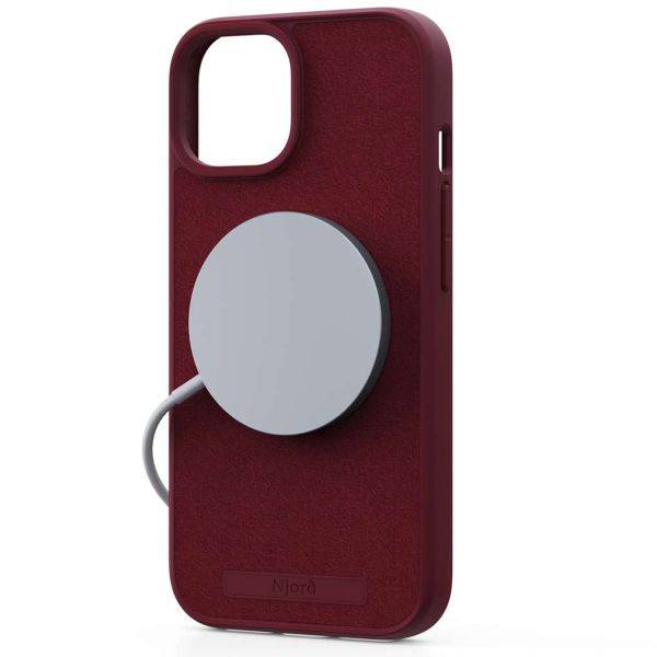 Njorð Collections Coque daim Comfort+ MagSafe iPhone 15 - Red