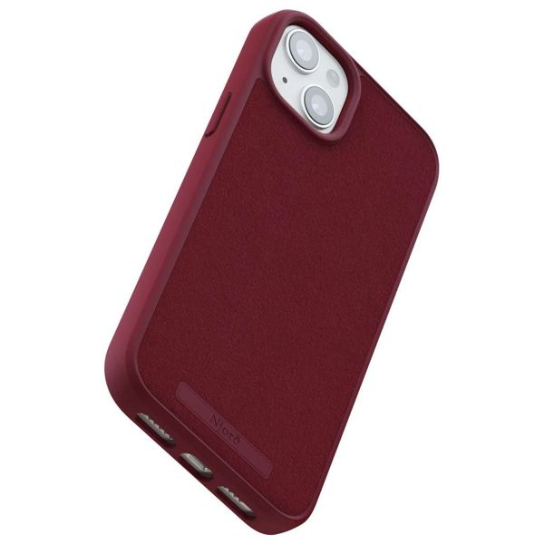 Njorð Collections Coque daim Comfort+ MagSafe iPhone 15 Plus - Red