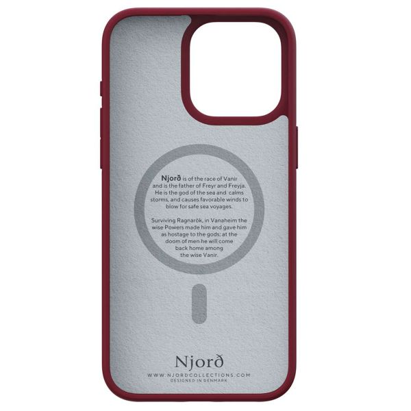 Njorð Collections Coque daim Comfort+ MagSafe iPhone 15 Pro Max - Red