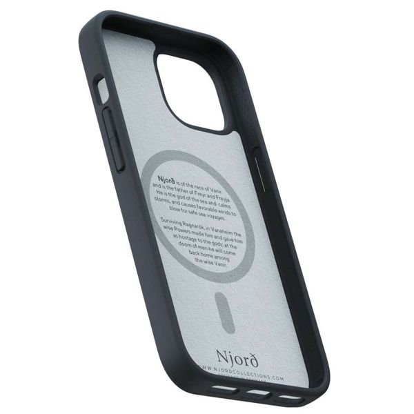 Njorð Collections Coque daim Comfort+ MagSafe iPhone 15 - Black