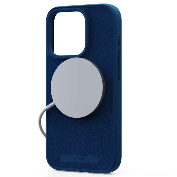 Njorð Collections Coque daim Comfort+ MagSafe iPhone 15 Pro - Blue