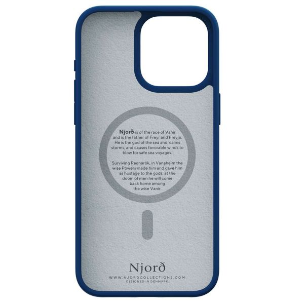 Njorð Collections Coque daim Comfort+ MagSafe iPhone 15 Pro Max - Blue