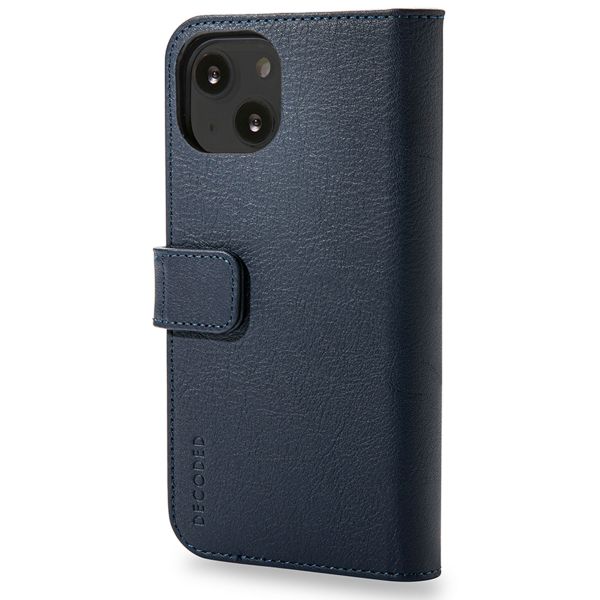 Decoded Portefeuille détachable 2 en 1 en cuir iPhone 13 - Bleu