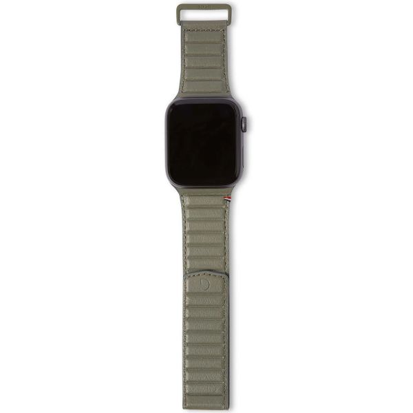 Decoded Bracelet en cuir véritable Magnet Strap Apple Watch Series 1-9 / SE - 38/40/41 mm / Series 10 - 42 mm - Olive