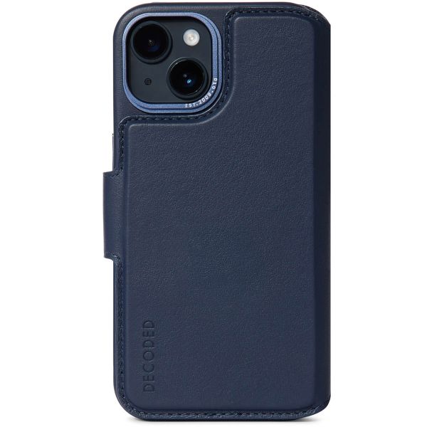 Decoded Portefeuille détachable 2 en 1 en cuir iPhone 14 - Bleu foncé