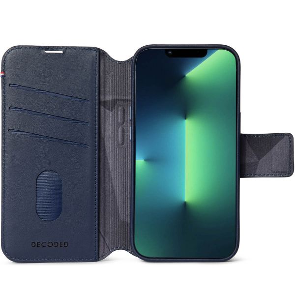 Decoded Portefeuille détachable 2 en 1 en cuir iPhone 14 - Bleu foncé