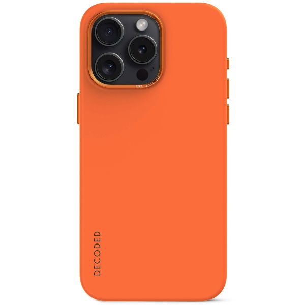 Decoded Coque en silicone MagSafe iPhone 15 Pro Max - Orange