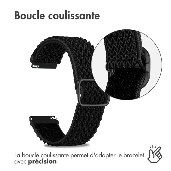 imoshion Bracelet élastique en nylon Garmin Venu - Noir