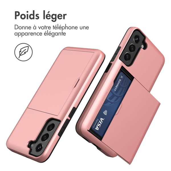 iMoshion Coque arrière avec porte-cartes Samsung Galaxy S22 - Rose Dorée