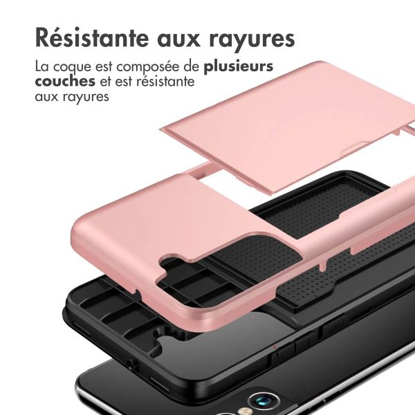 iMoshion Coque arrière avec porte-cartes Samsung Galaxy S22 - Rose Dorée