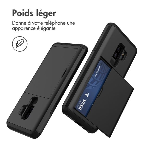 imoshion Coque arrière avec porte-cartes Samsung Galaxy S9 Plus - Noir