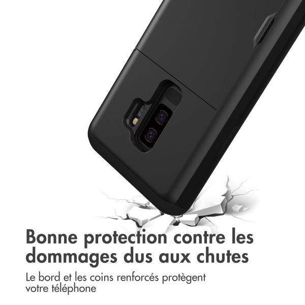 imoshion Coque arrière avec porte-cartes Samsung Galaxy S9 Plus - Noir