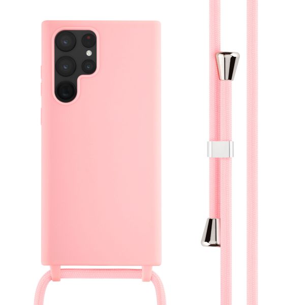 iMoshion ﻿Coque en silicone avec cordon Samsung Galaxy S22 Ultra - Rose