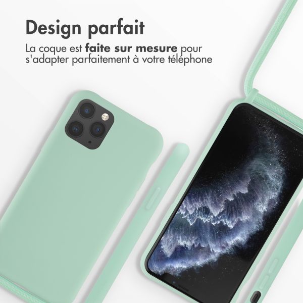 iMoshion ﻿Coque en silicone avec cordon iPhone 11 Pro - Menthe verte