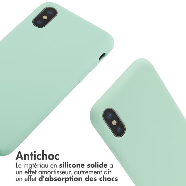 iMoshion ﻿Coque en silicone avec cordon iPhone X / Xs - Menthe verte