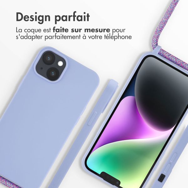 imoshion ﻿Coque en silicone avec cordon iPhone 14 Plus - Violet