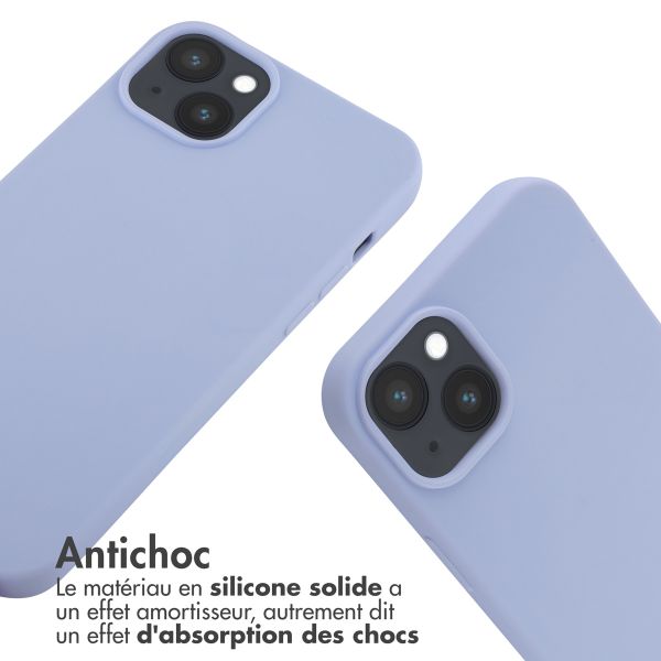 imoshion ﻿Coque en silicone avec cordon iPhone 14 Plus - Violet