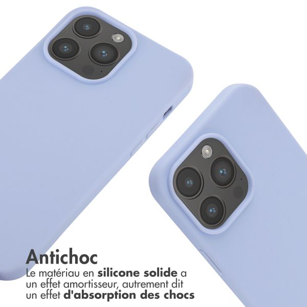 imoshion ﻿Coque en silicone avec cordon iPhone 14 Pro Max - Violet