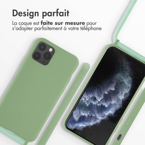 iMoshion ﻿Coque en silicone avec cordon iPhone 11 Pro - Vert