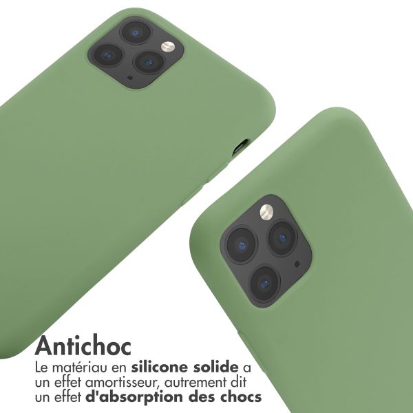 iMoshion ﻿Coque en silicone avec cordon iPhone 11 Pro - Vert