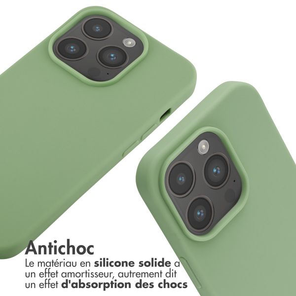 iMoshion ﻿Coque en silicone avec cordon iPhone 14 Pro - Vert