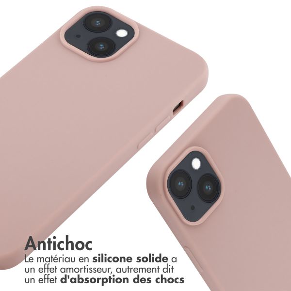 iMoshion ﻿Coque en silicone avec cordon iPhone 14 Plus - Sand Pink