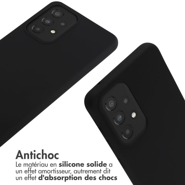 iMoshion ﻿Coque en silicone avec cordon Samsung Galaxy A33 - Noir