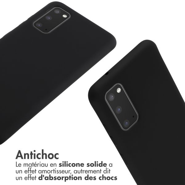 imoshion ﻿Coque en silicone avec cordon Samsung Galaxy S20 - Noir