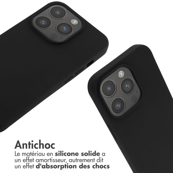 imoshion ﻿Coque en silicone avec cordon iPhone 14 Pro - Noir