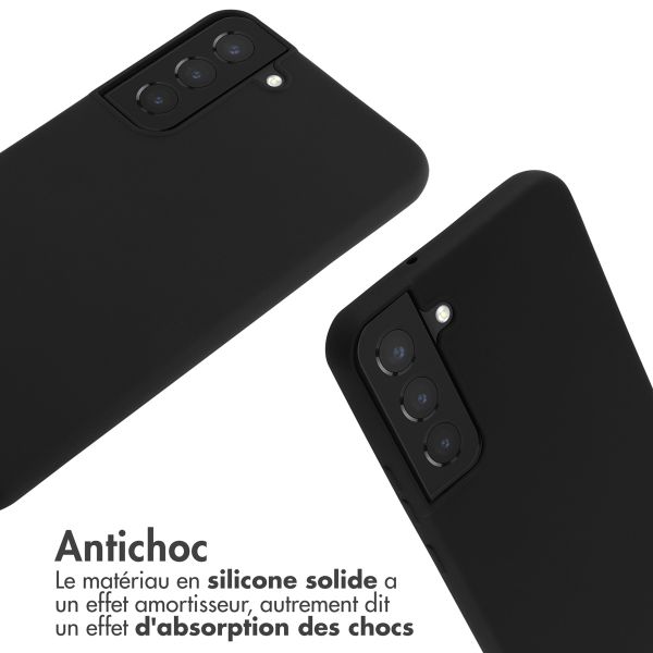 imoshion ﻿Coque en silicone avec cordon Samsung Galaxy S22 Plus - Noir