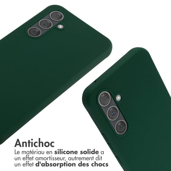 iMoshion ﻿Coque en silicone avec cordon Samsung Galaxy A54 (5G) - Vert foncé