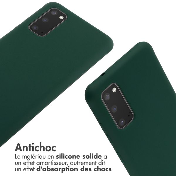 imoshion ﻿Coque en silicone avec cordon Samsung Galaxy S20 - Vert foncé