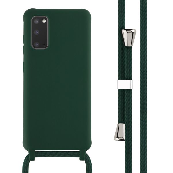 iMoshion ﻿Coque en silicone avec cordon Samsung Galaxy S20 - Vert foncé