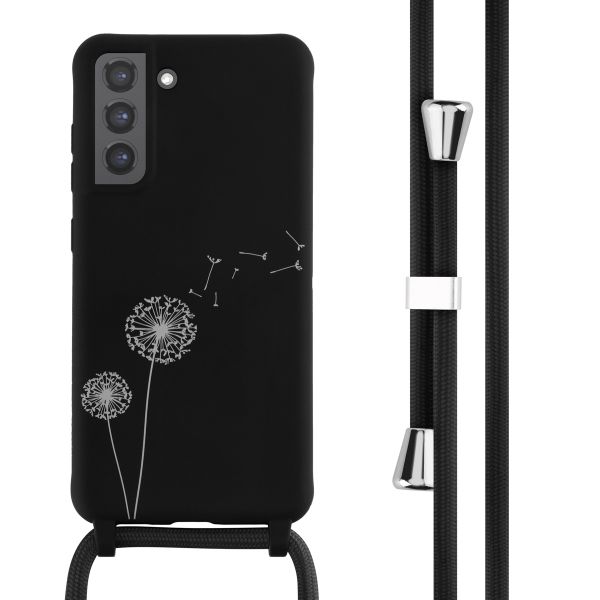 imoshion Coque design en silicone avec cordon Samsung Galaxy S21 FE - Dandelion Black