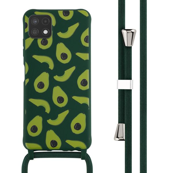 iMoshion Coque design en silicone avec cordon Samsung Galaxy A22 (5G) - Avocado Green