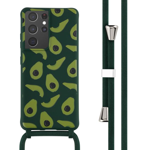 imoshion Coque design en silicone avec cordon Samsung Galaxy S21 Ultra - Avocado Green