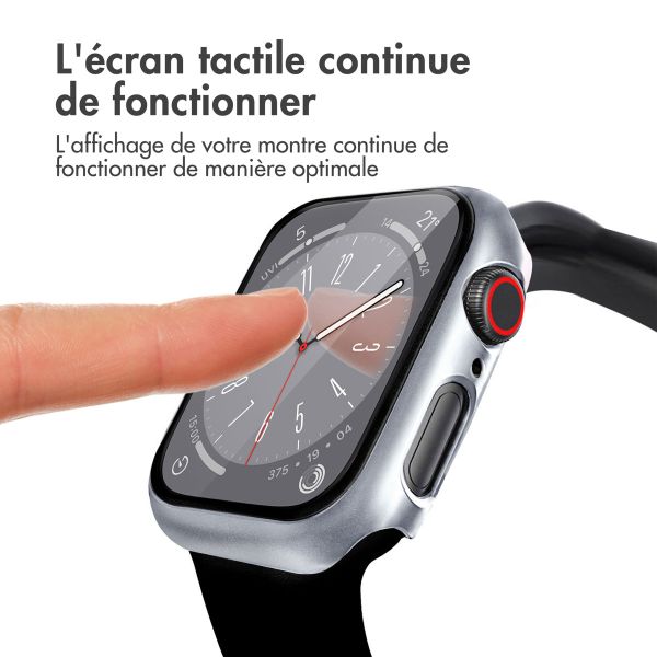 imoshion Coque rigide à couverture complète Apple Watch Series 7 / 8 / 9 - 45 mm - Argent